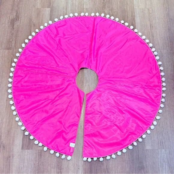 Lilly Pulitzer Patch Print Colorful Tree Skirt with Pom-Pom Trim - Picture 3 of 4